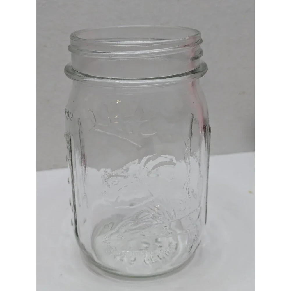 Ball Mason Canning Jar MORNING GLORY Flower Pint Special Edition 1970s Vintage